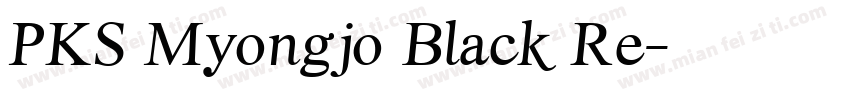 PKS Myongjo Black Re字体转换